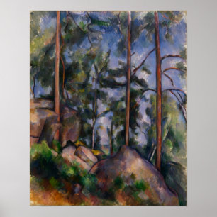 Poster Cézanne - Pines And Rochers Fontainebleau