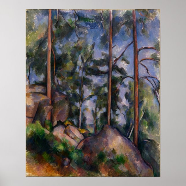 Poster Cézanne - Pines And Rochers Fontainebleau (Frente)