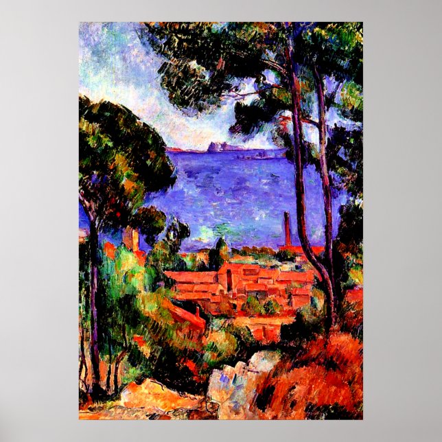 Poster Cezanne - Ver através das Árvores (Frente)