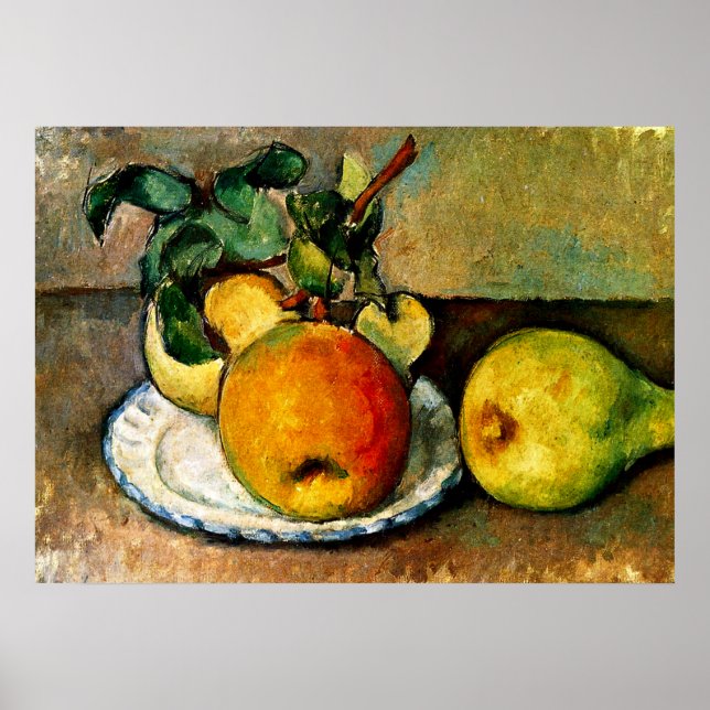 Poster Cezanne - Vida Estática com Maçãs e Peras (Frente)