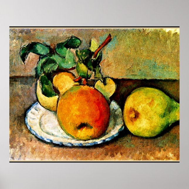 Poster Cezanne - Vida Estática com Maçãs e Peras (Frente)