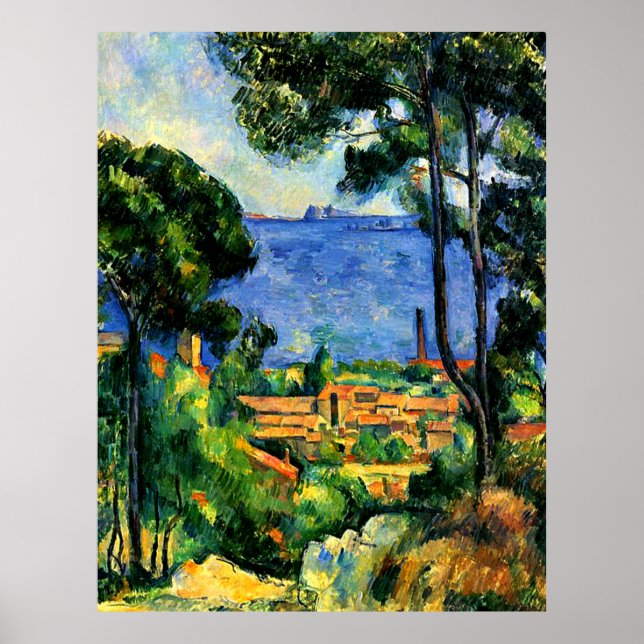 Poster Cezanne - Vista da Estaque (Frente)