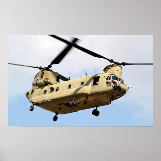 Poster CH-47 helicóptero Chinook (Frente)