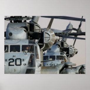 Poster CH-53 Helicópteros Super Stallion