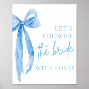 Poster Chá Arco Azul A Noiva Com Sinal De Amor