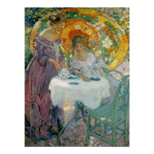 Pôster Chá da tarde 1910 por Richard Emile Miller