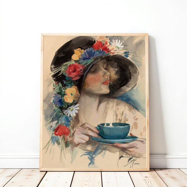 Poster Chá da Tarde, Harrison Fisher (Criador carregado)