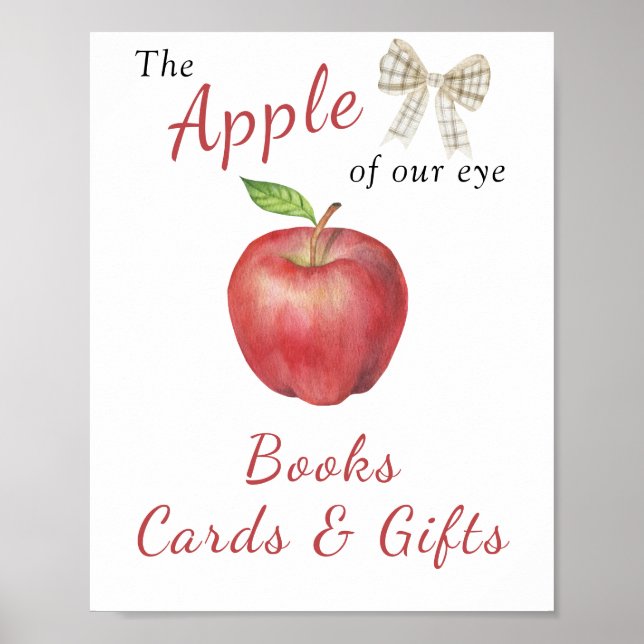 Poster Chá de bebê Apple - Livros, Cartões e presentes (Frente)
