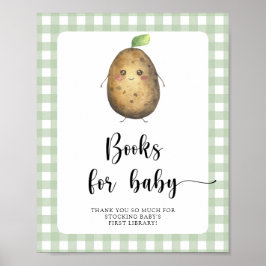 Poster Chá de bebê batata - livros para bebê