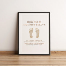 Poster Chá de Bebê Boho Nursery Chic Jogo de Quão Grande