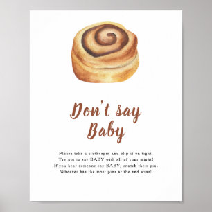 Poster Chá de bebê Bun - Não diga bebê