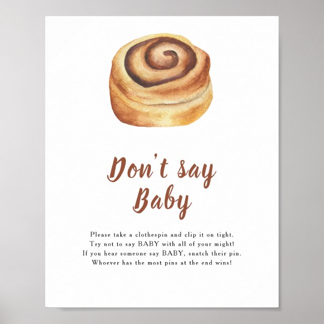 Poster Chá de bebê Bun - Não diga bebê (Frente)