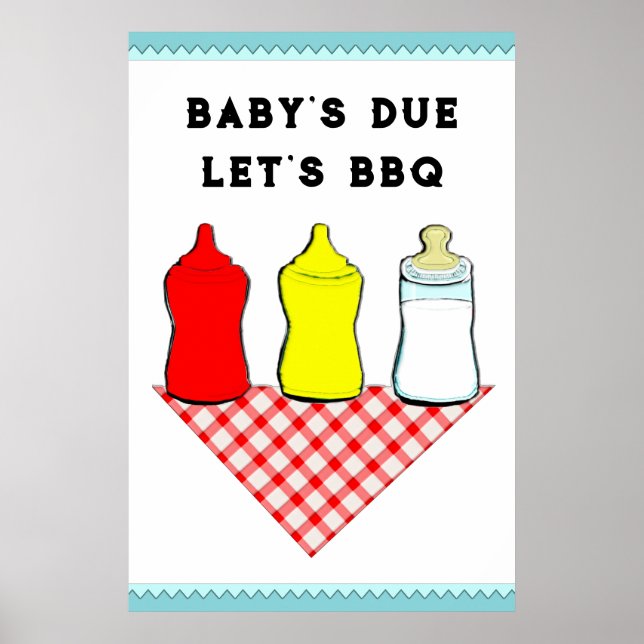 Poster Chá de Bebê com Churrasco (Frente)