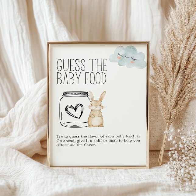 Poster Chá de Bebê com Fazenda Pequeno Sinal de Comida (Criador carregado)