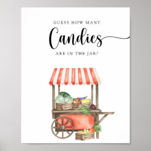 Poster chá de bebê cultivado localmente - adivinhe quanto
