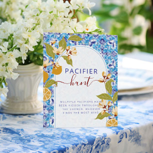 Poster Chá de Bebê da Costa de Amalfi com Limão Mediterrâ