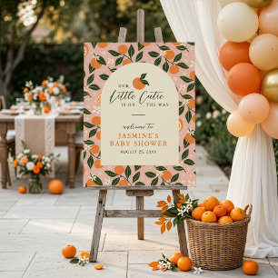 Poster Chá de Bebê da Laranjinha Orange Citrus Little Cut