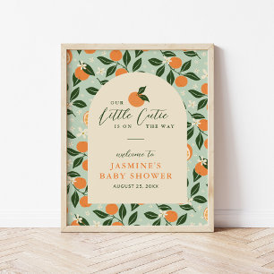 Poster Chá de Bebê da Laranjinha Orange Little Cutie Boas