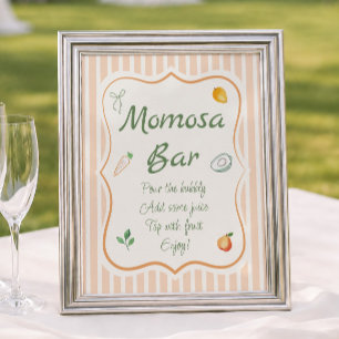 Poster Chá de Bebê da Mamãe no Farmers Market Bar de Momo