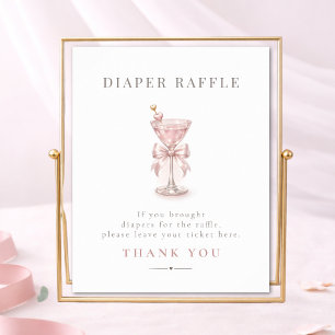Poster Chá de Bebê da Pink Tini Sorteio de Fraldas
