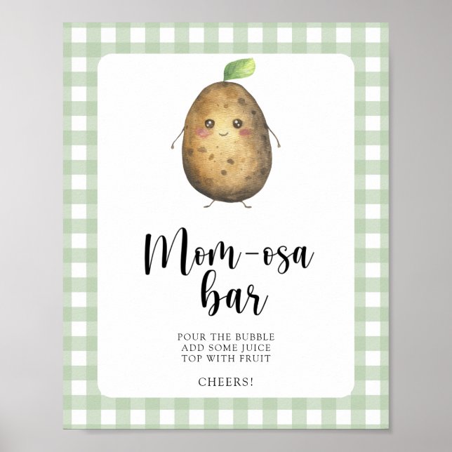 Poster Chá de bebê de batata - bar Momosa (Frente)