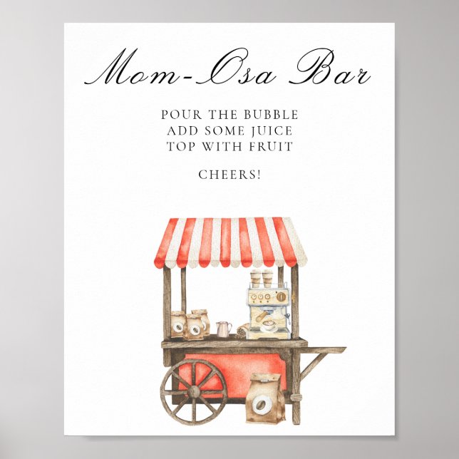 Poster Chá de bebê de café - Bar de Mimosa (Frente)