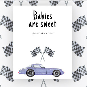 Poster Chá de bebê de corrida - Bebês são doces