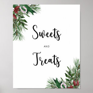 Poster Chá de bebê de doces e guloseimas perenes