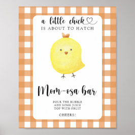 Poster Chá de bebê de frango - Bar Momosa
