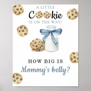 Poster Chá de bebê de leite - Quão grande é a barriga da 