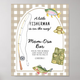 Poster Chá de bebê de pesca - bar Momosa