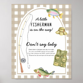 Poster Chá de Bebê de Pescador - Não diga bebê