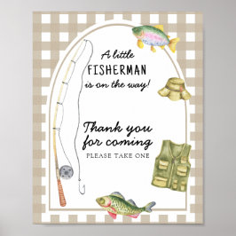 Poster Chá de bebê de pescador - Obrigado por vir