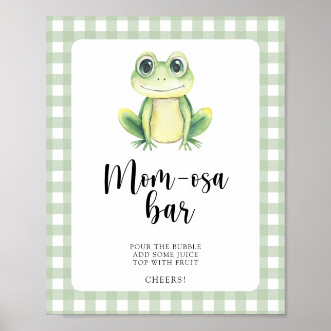Poster Chá de bebê de sapo - bar Momosa (Frente)