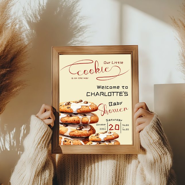 Poster Chá de Bebê do Biscoitinho Fofo Bem-Vindo (Criador carregado)