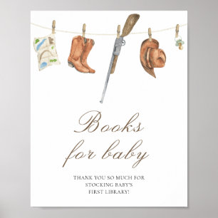 Poster Chá de bebê do caçador - livros para o bebê