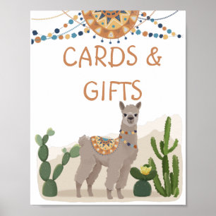 Poster Chá de Bebê do Cactus Llama Fiesta