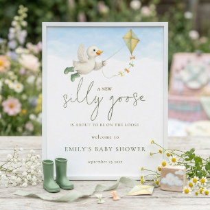 Poster Chá de Bebê do Papel Silvestre Bobo Cute