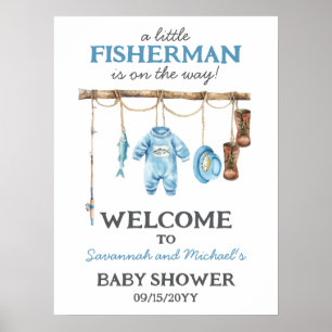 Poster Chá de Bebê do Pequeno Pescador Bem-vindo