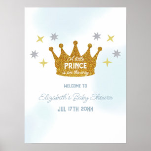 Poster Chá de Bebê do Pequeno Príncipe Menino