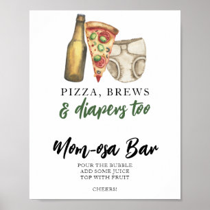 Poster Chá de bebê está fervendo bar Momosa