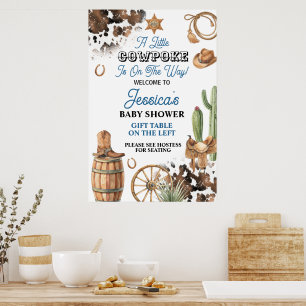 Poster Chá de Bebê Menino Tema Velho Oeste