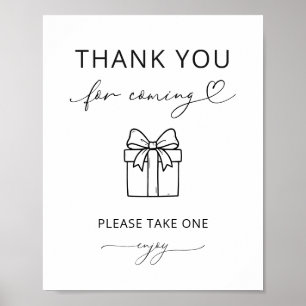 Poster Chá de Bebê Minimalista Obrigado por Virer Party