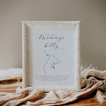 Chá de Bebê Minimalista Quão Grande Está a Barriga