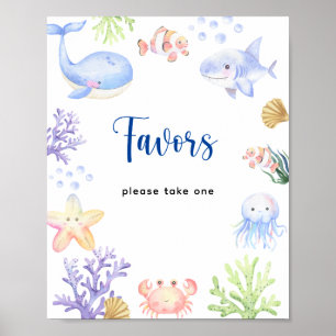 Poster Chá de bebê náutico - lembrancinhas, por favor, le