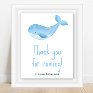Poster Chá de bebê náutico - Obrigado por vir