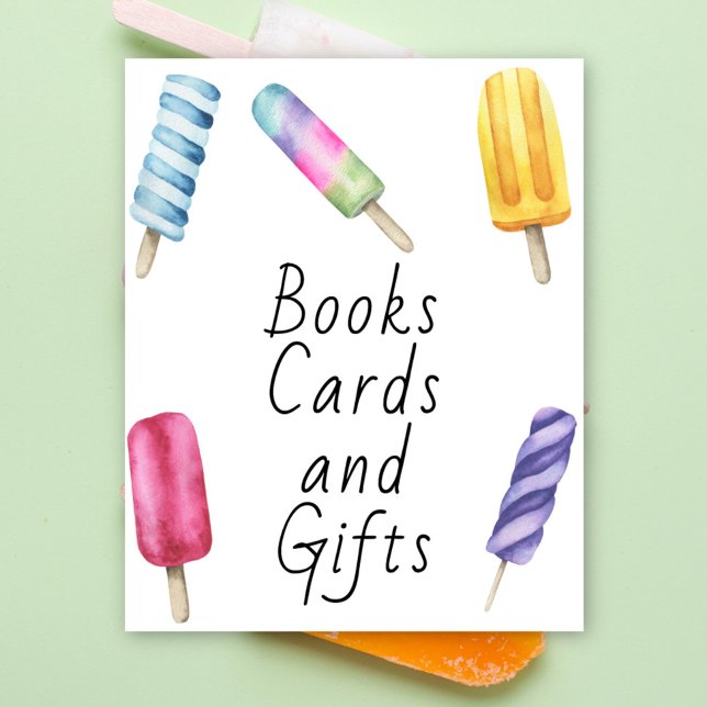 Poster Chá de bebê Popsicle - livros, cartões e presentes (Criador carregado)