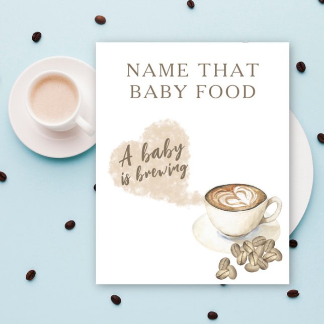 Poster Chá de bebê preparando café Jogo de comida de bebê (Criador carregado)