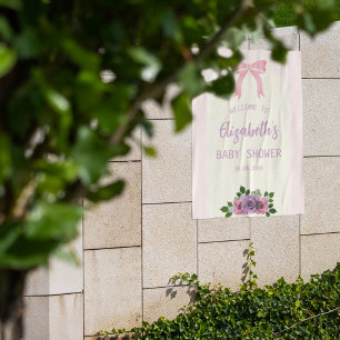 Pôster Chá de Bebê Rosa Jardim de Rosas