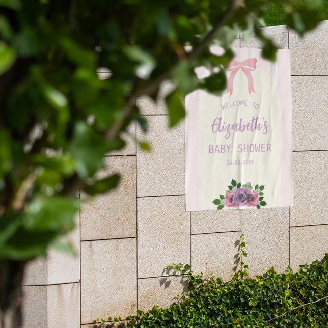 Pôster Chá de Bebê Rosa Jardim de Rosas (Criador carregado)